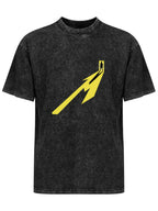Vintage Washed Lightning Path Graphic T-Shirt