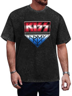 KISS Army Red White and Blue Shield Graphic T-Shirt
