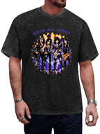 Vintage Washed Rock All Night Band Graphic T-Shirt
