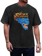Vintage Washed Ozzy Osbourne Blue Demon Graphic T-Shirt