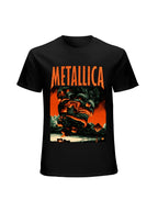 Metallica Fiery Skull Cloud Graphic T-Shirt