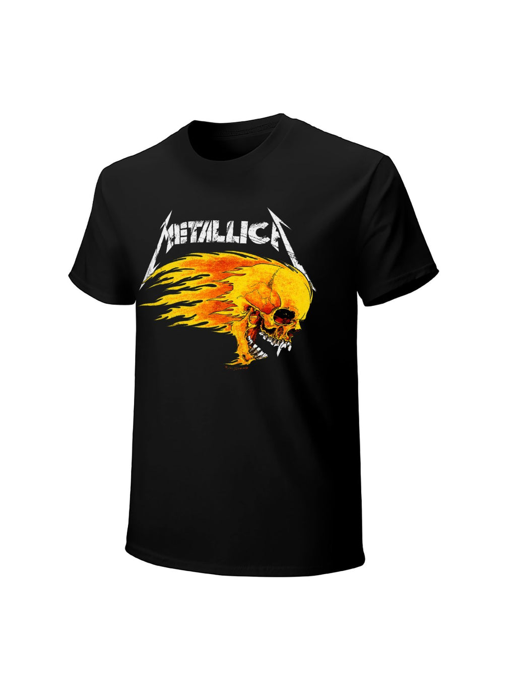 Metallica Flaming Skull Graphic T-Shirt