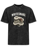 Vintage Washed Whitesnake Coiled Serpent Graphic T-Shirt