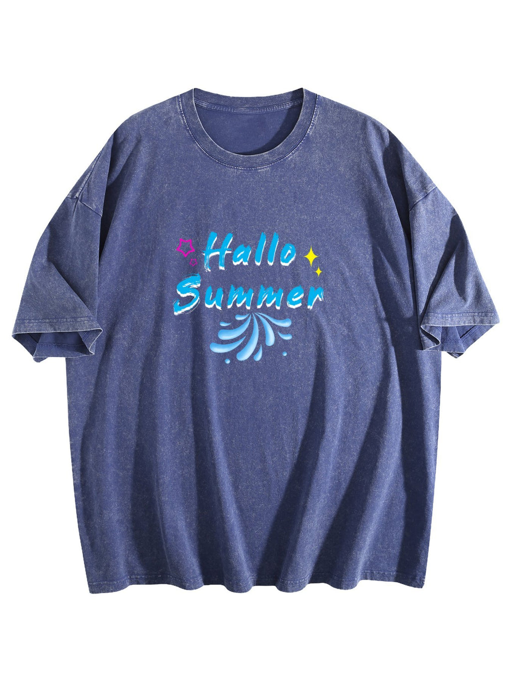 Hallo Summer Graphic Washed T-Shirt