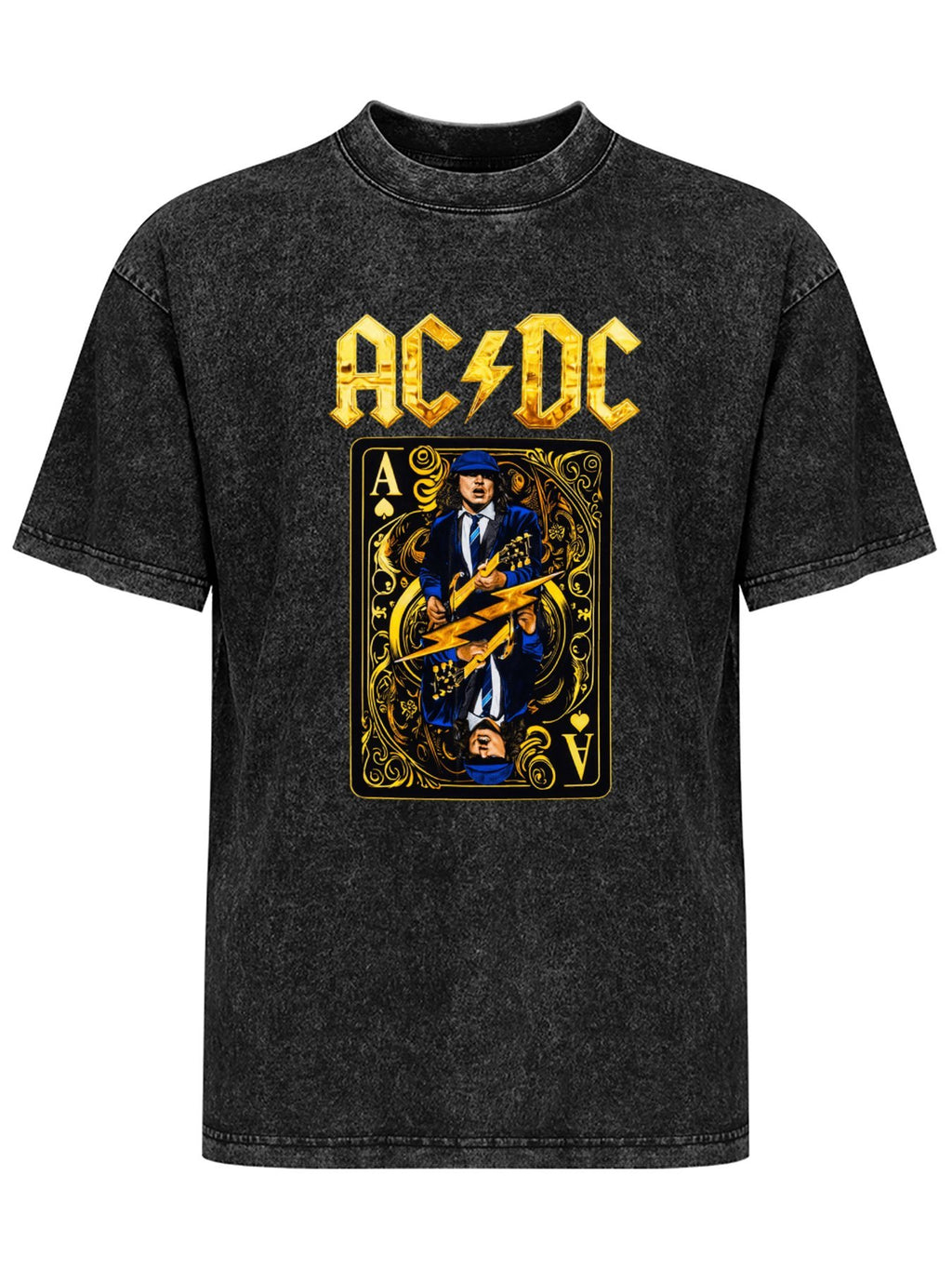 AC/DC Angus Young Ace Card Graphic T-Shirt