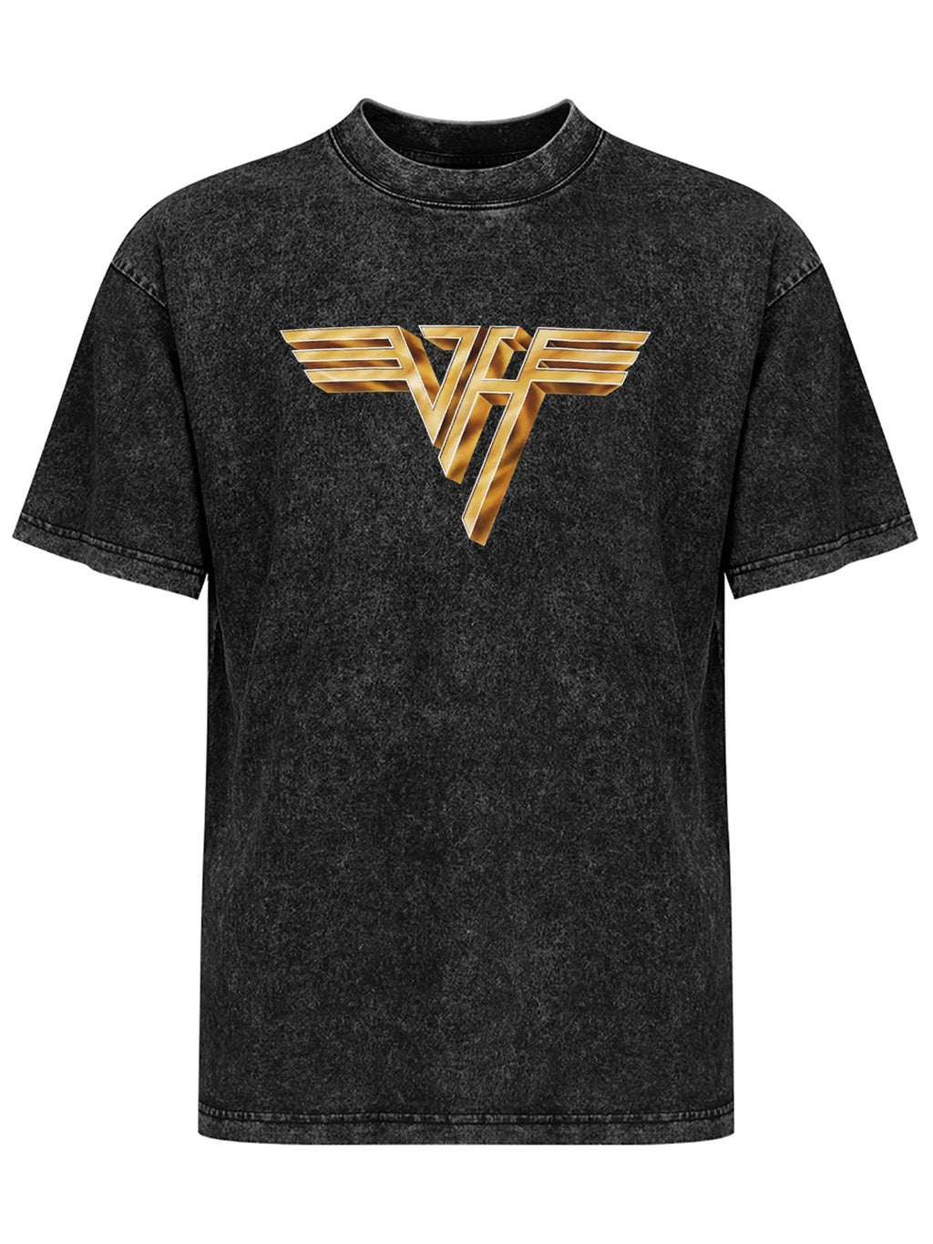 Vintage Washed Van Halen Gold Wing Logo Graphic T-Shirt