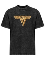 Vintage Washed Van Halen Gold Wing Logo Graphic T-Shirt