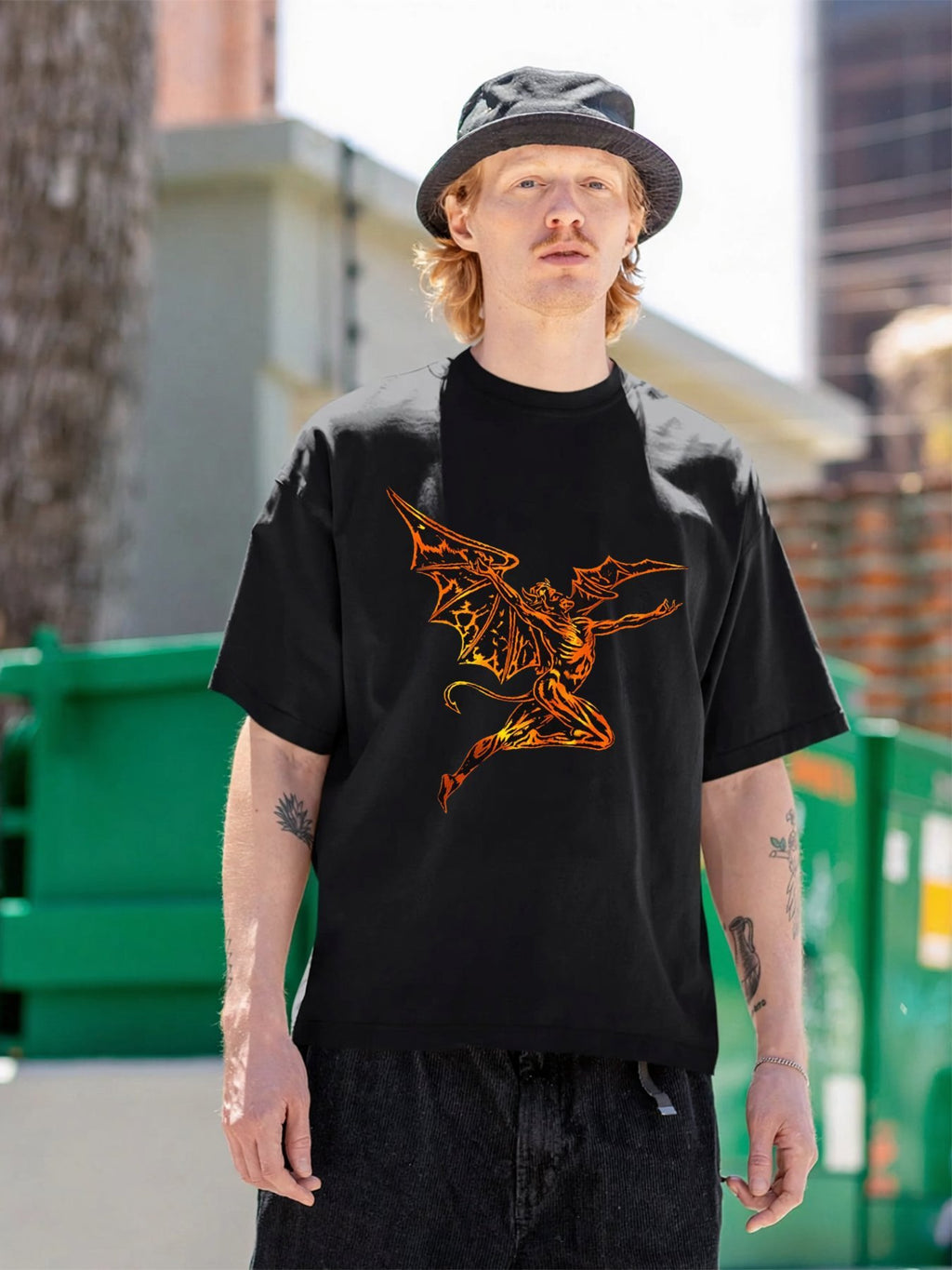 Black Sabbath Fiery Winged Demon Vintage Graphic T-Shirt