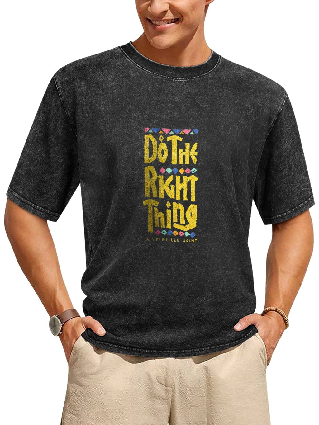 Do The Right Thing Graphic Washed T-Shirt