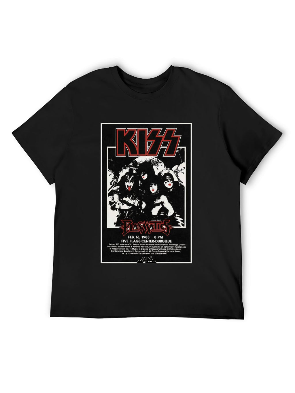 KISS Vintage Concert Poster Classic Rock T-Shirt