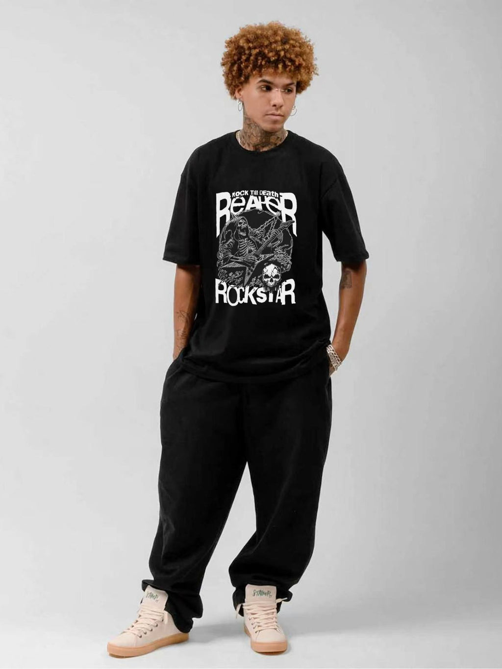 Rock Till Death Grim Reaper Heavy Metal T-Shirt