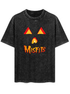 Misfits Halloween Pumpkin Face Graphic T-Shirt