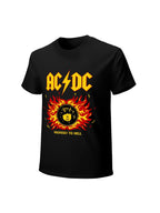 AC/DC Flaming Angus Face Inferno Hard Rock T-Shirt