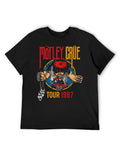 Mötley Crüe Tour 1987 Cartoon Rocker Graphic T-Shirt