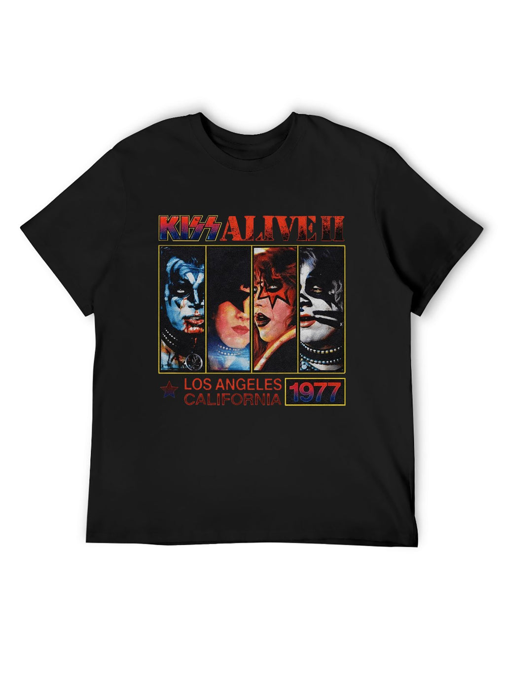 KISS Alive II Los Angeles 1977 Graphic T-Shirt