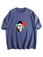 Grinning Gorilla Graphic Washed T-Shirt