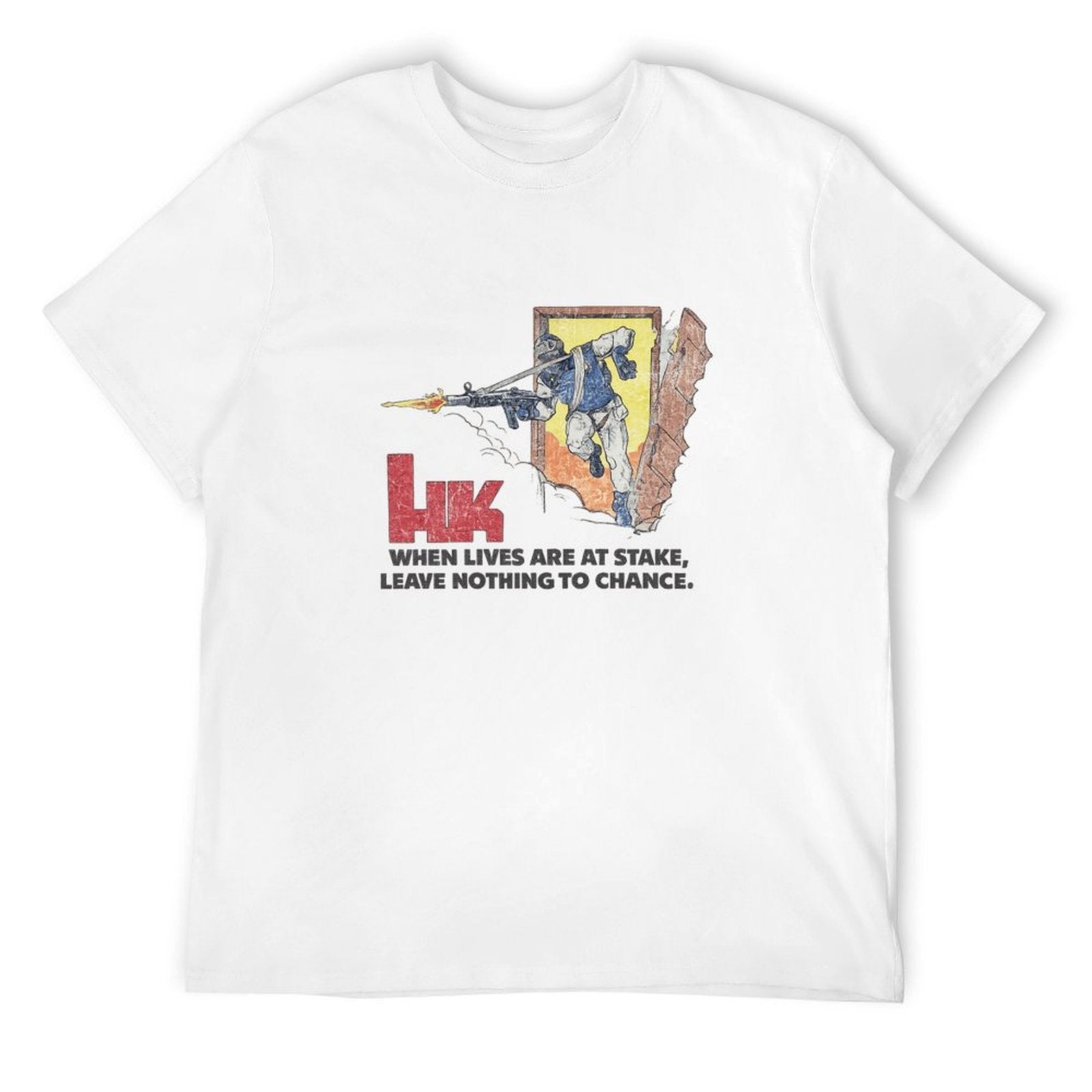 HK Military Graphic White T-Shirt