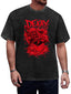 Vintage Washed DEKAY Red Skeleton Graphic T-Shirt