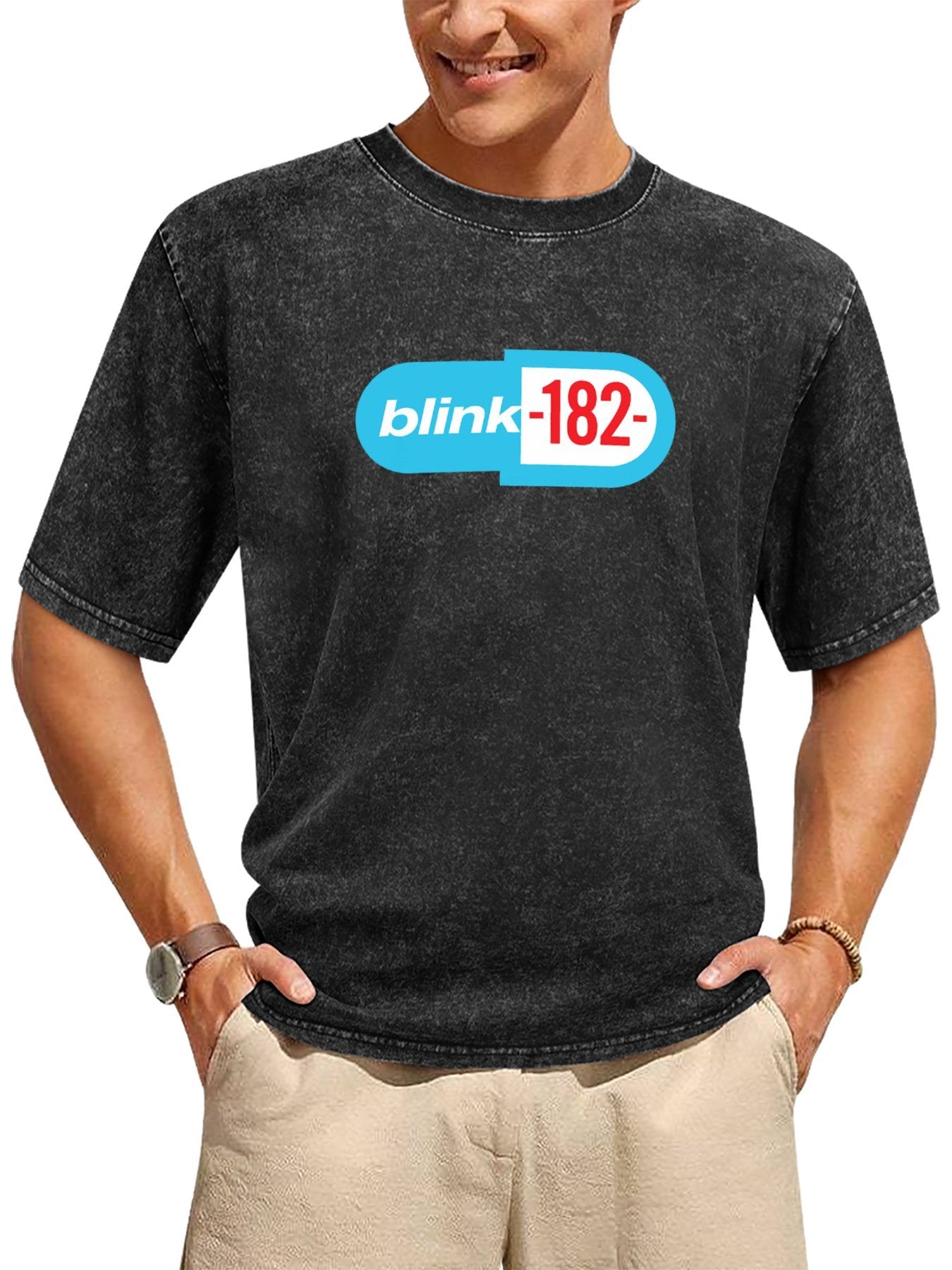 Blink-182 Classic Blue Logo Graphic T-Shirt Secondary image