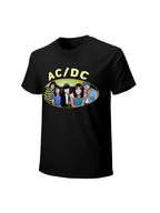 AC/DC Vintage Band Photo Oval Graphic T-Shirt