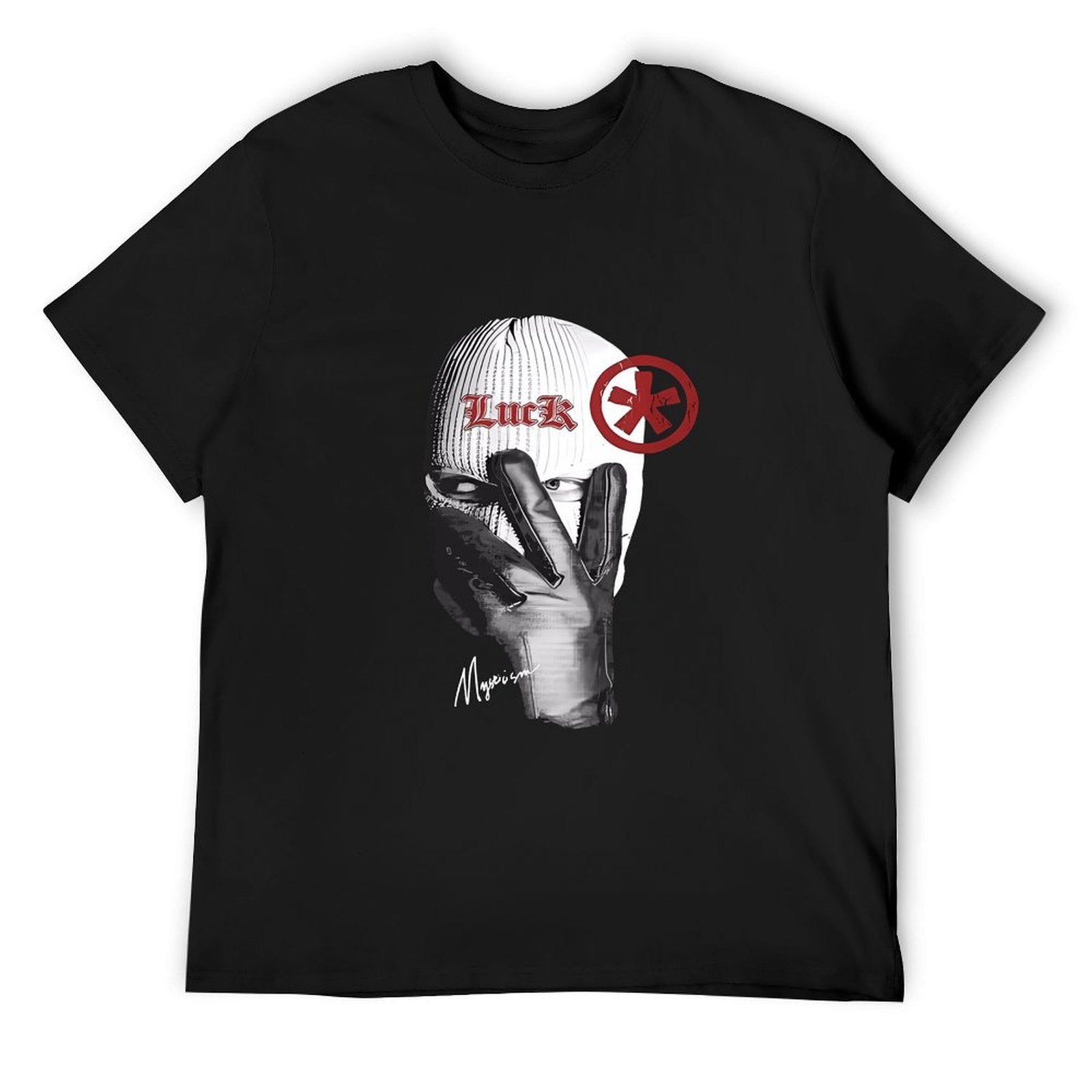 Luck Mask Graphic Black T-Shirt Secondary image