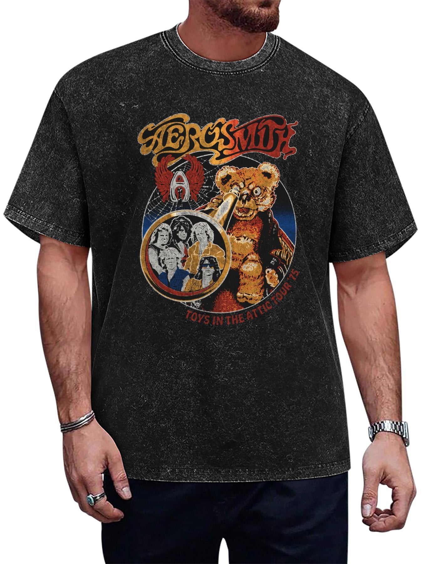 Aerosmith Toys in the Attic Tour ’75 Bear Graphic T-Shirt Main image