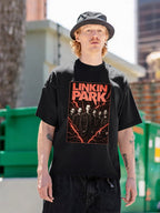Linkin Park Band Portrait Lightning Rock T-Shirt