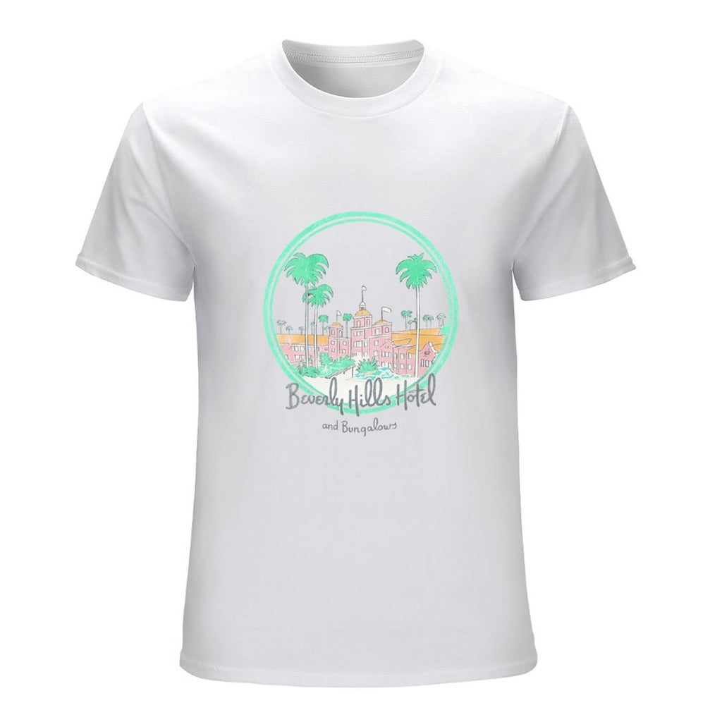 Beverly Hills Hotel and Bungalows Graphic White T-Shirt