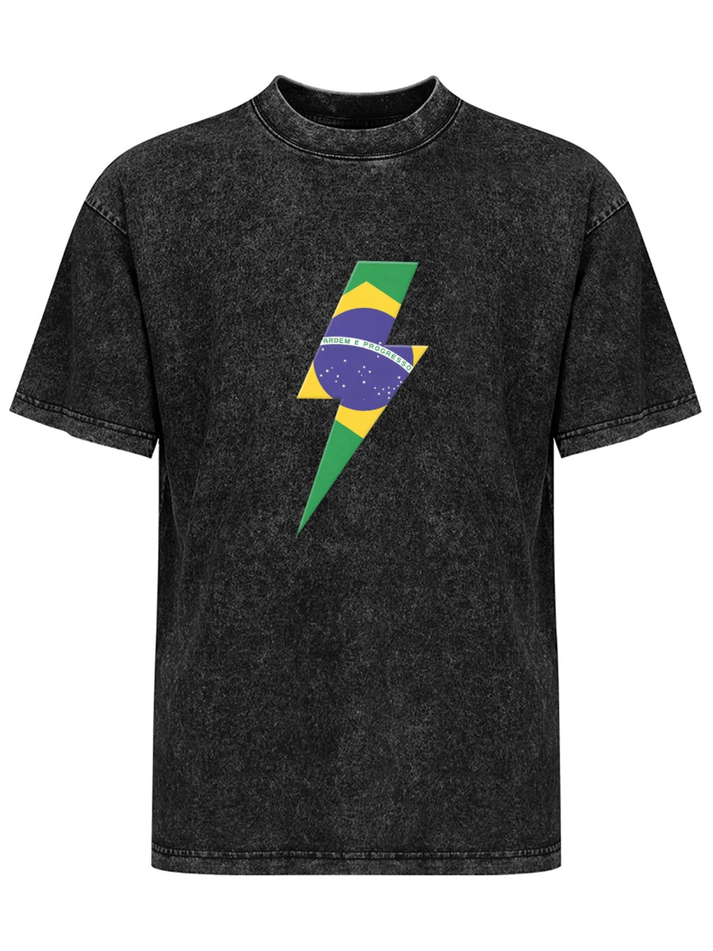 AC/DC Brazil Flag Lightning Bolt Graphic T-Shirt