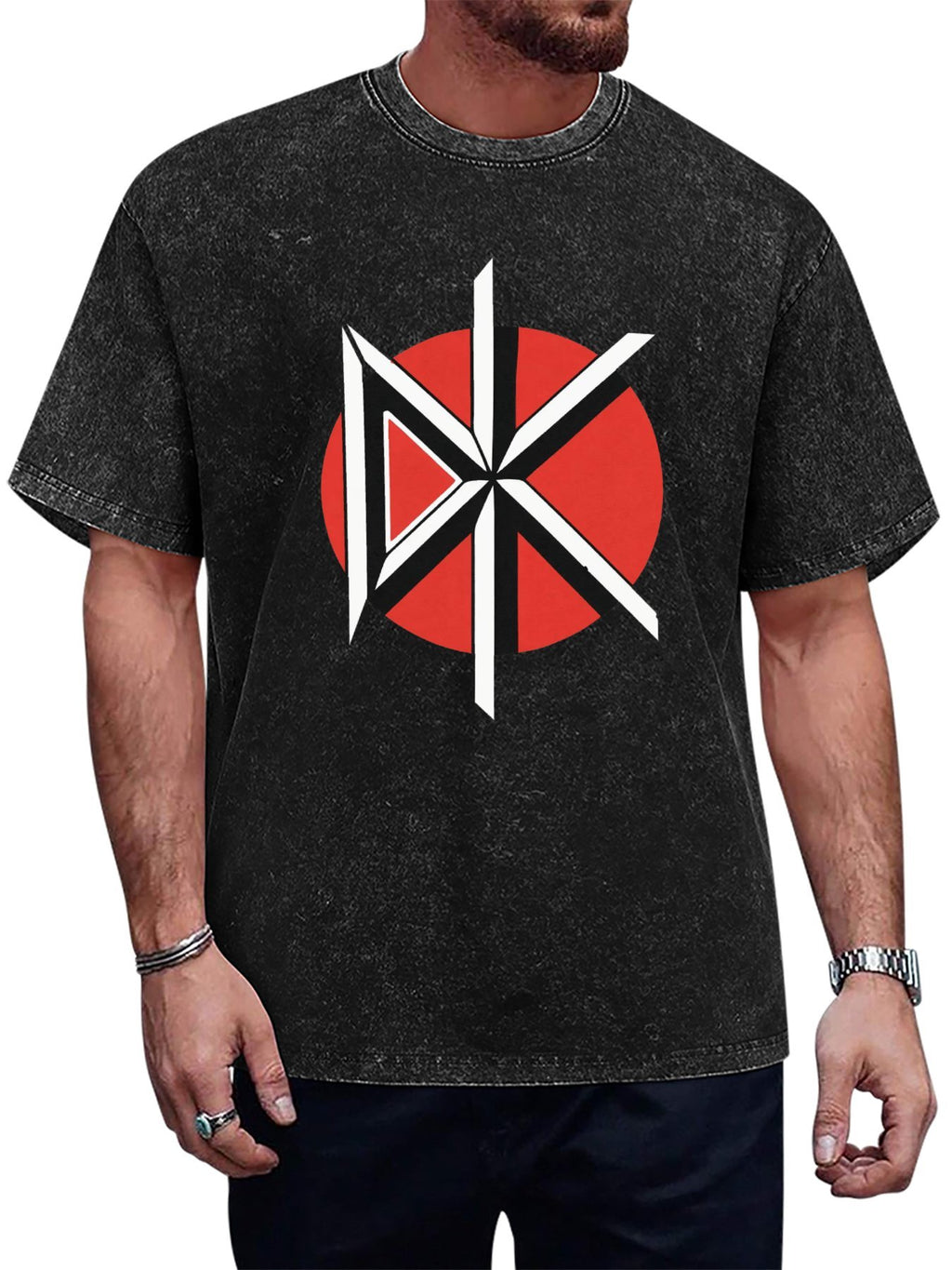 Vintage Washed Dead Kennedys Red Circle Logo Graphic T-Shirt