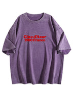 Côte d'Azur 1980 France Graphic Washed T-Shirt