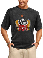 Aerosmith Band Portrait and Winged Logo Graphic T-Shirt