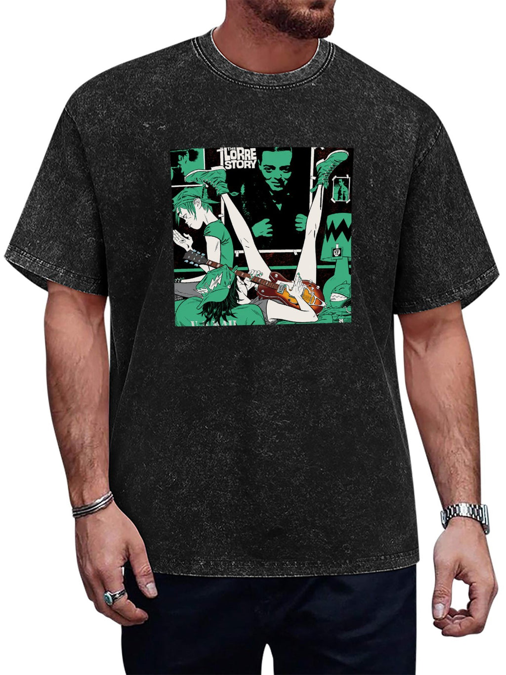 Gorillaz The Lore Story Comic Collage Graphic T-Shirt
