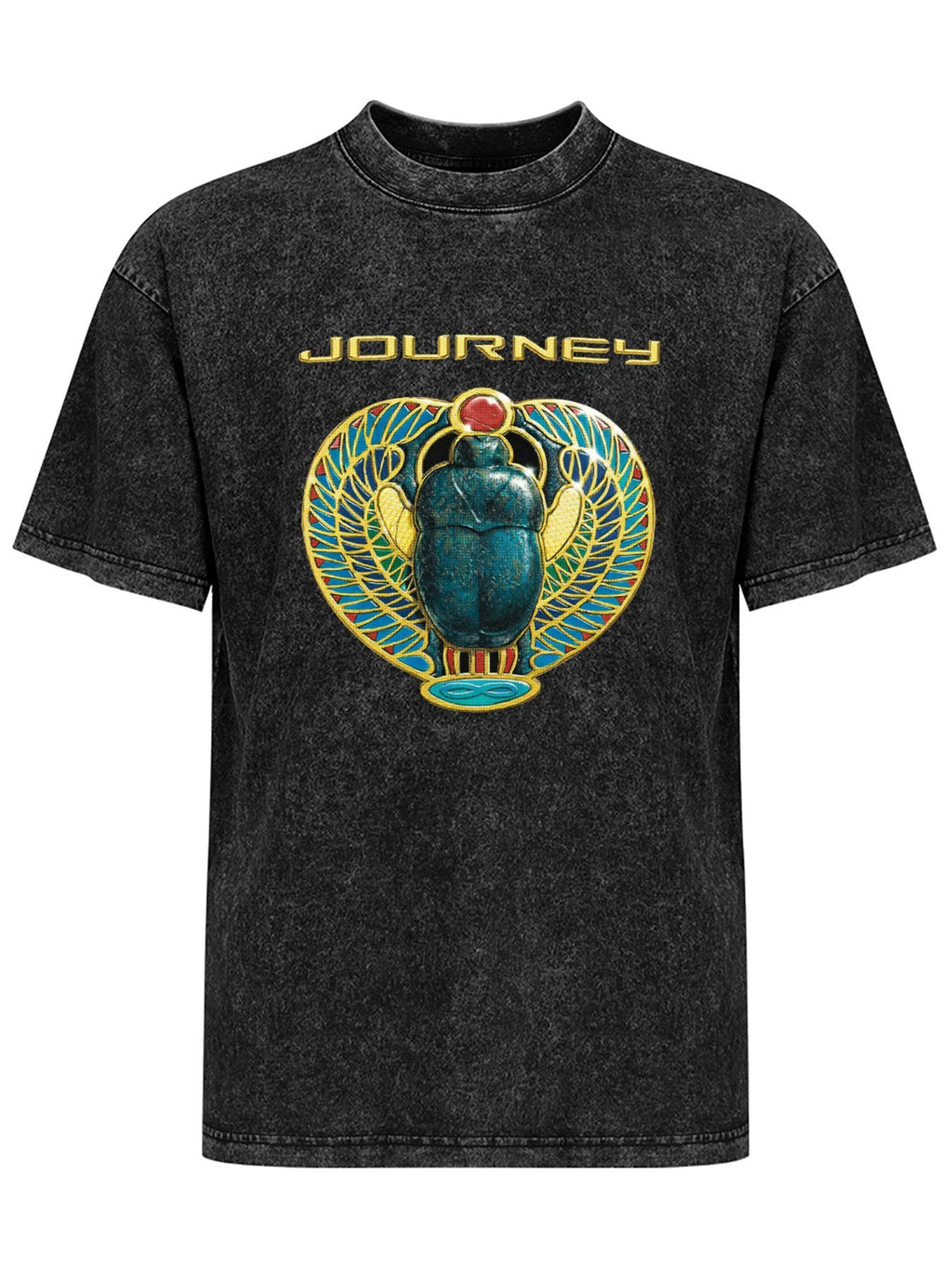 Vintage Washed Journey Winged Scarab Graphic T-Shirt