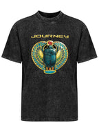 Vintage Washed Journey Winged Scarab Graphic T-Shirt