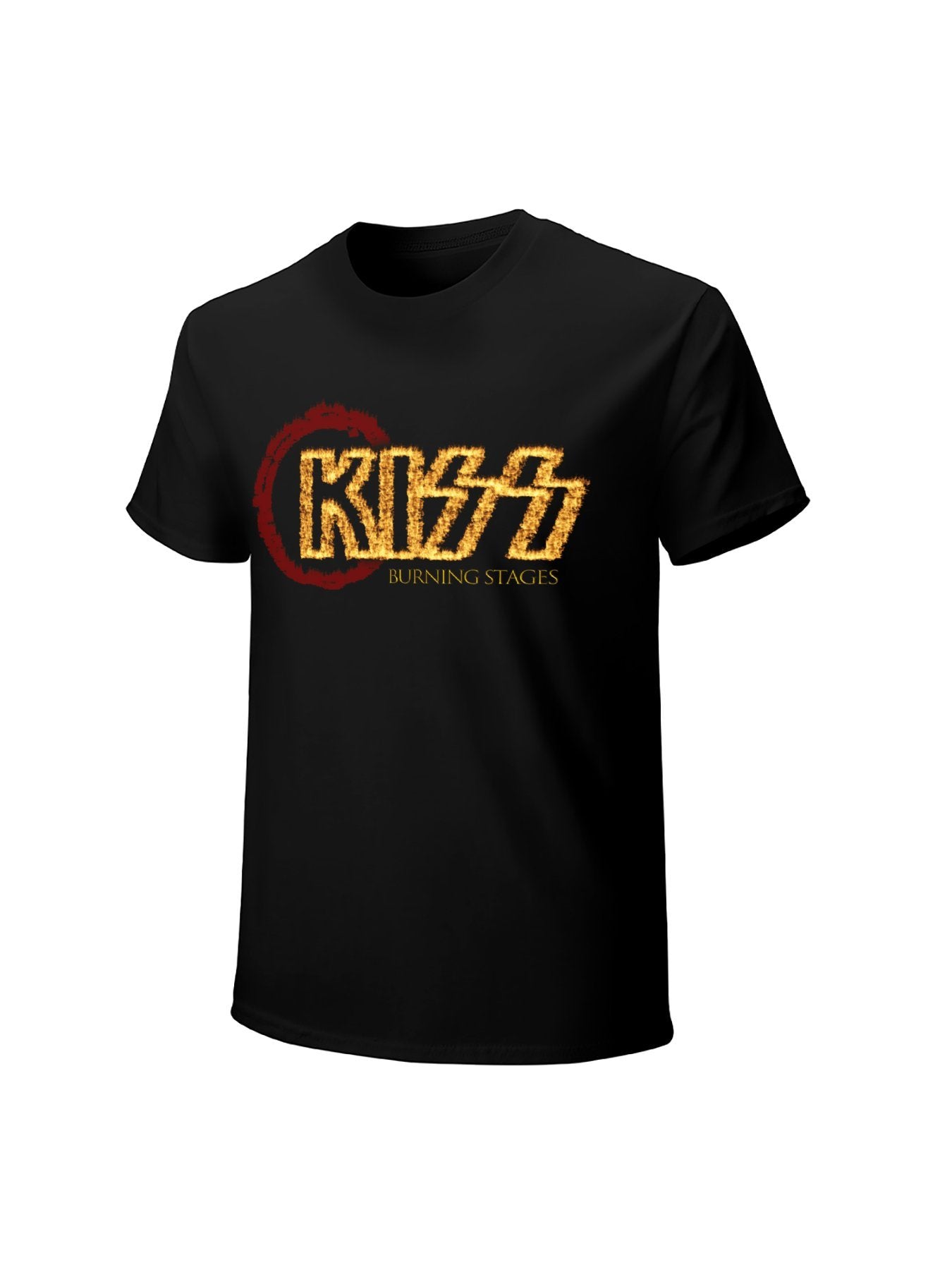 KISS Burning Stages Flame Logo Graphic T-Shirt