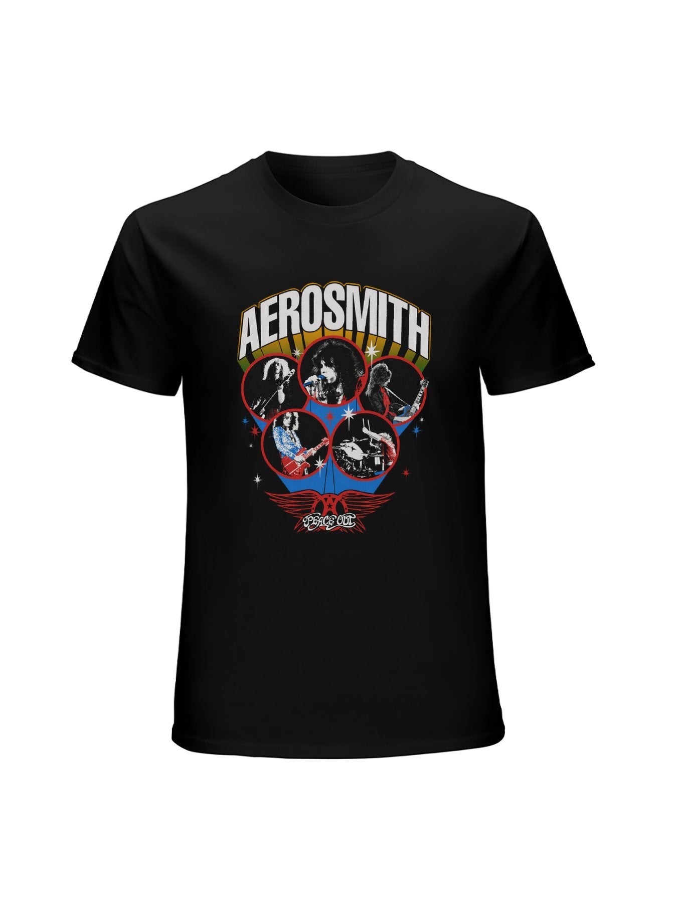 Aerosmith Stage Portrait Peace Out Graphic T-Shirt
