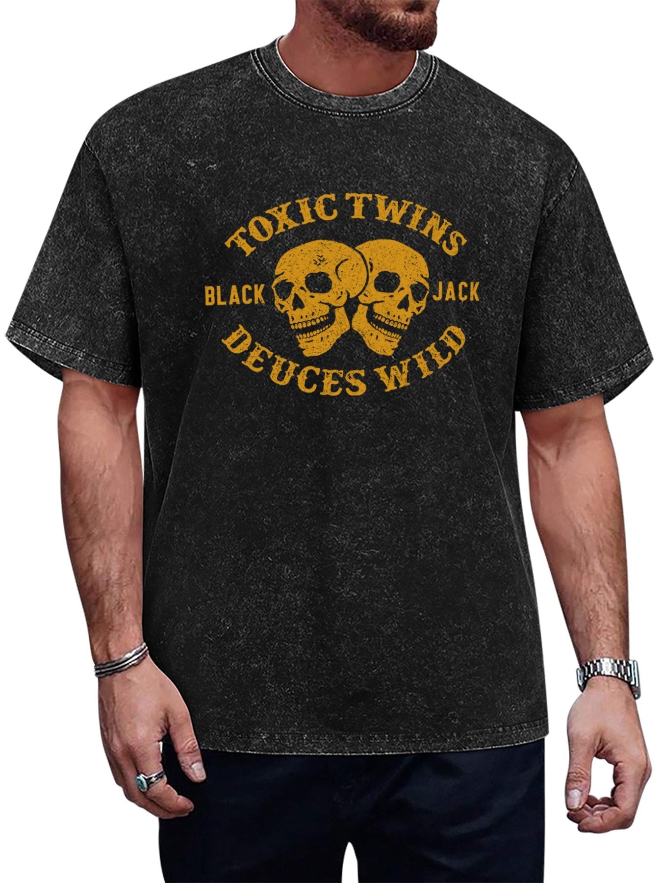Aerosmith Toxic Twins Deuces Wild Skull Graphic T-Shirt Main image