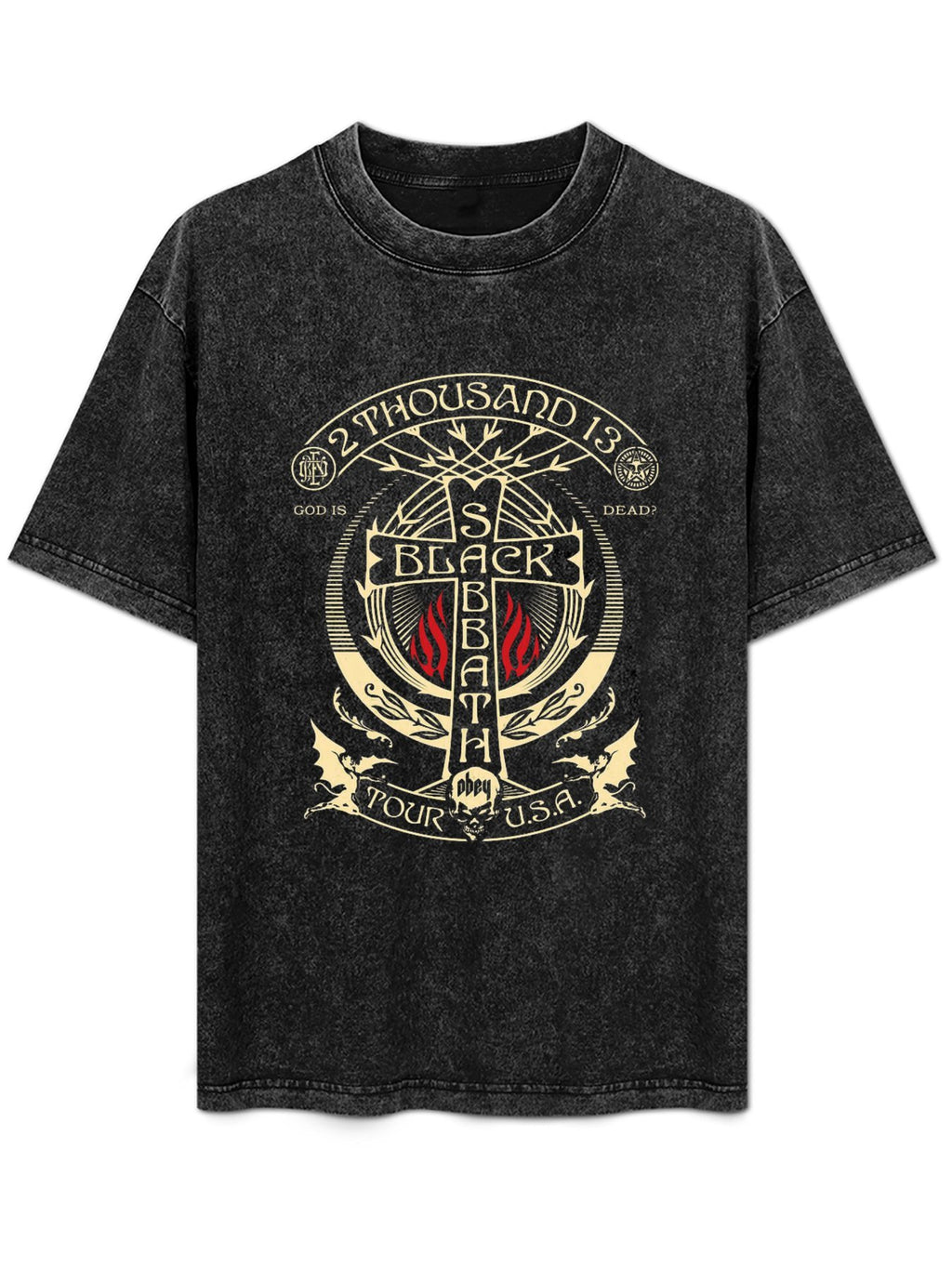 Vintage Washed Black Sabbath 2013 Tour Graphic T-Shirt
