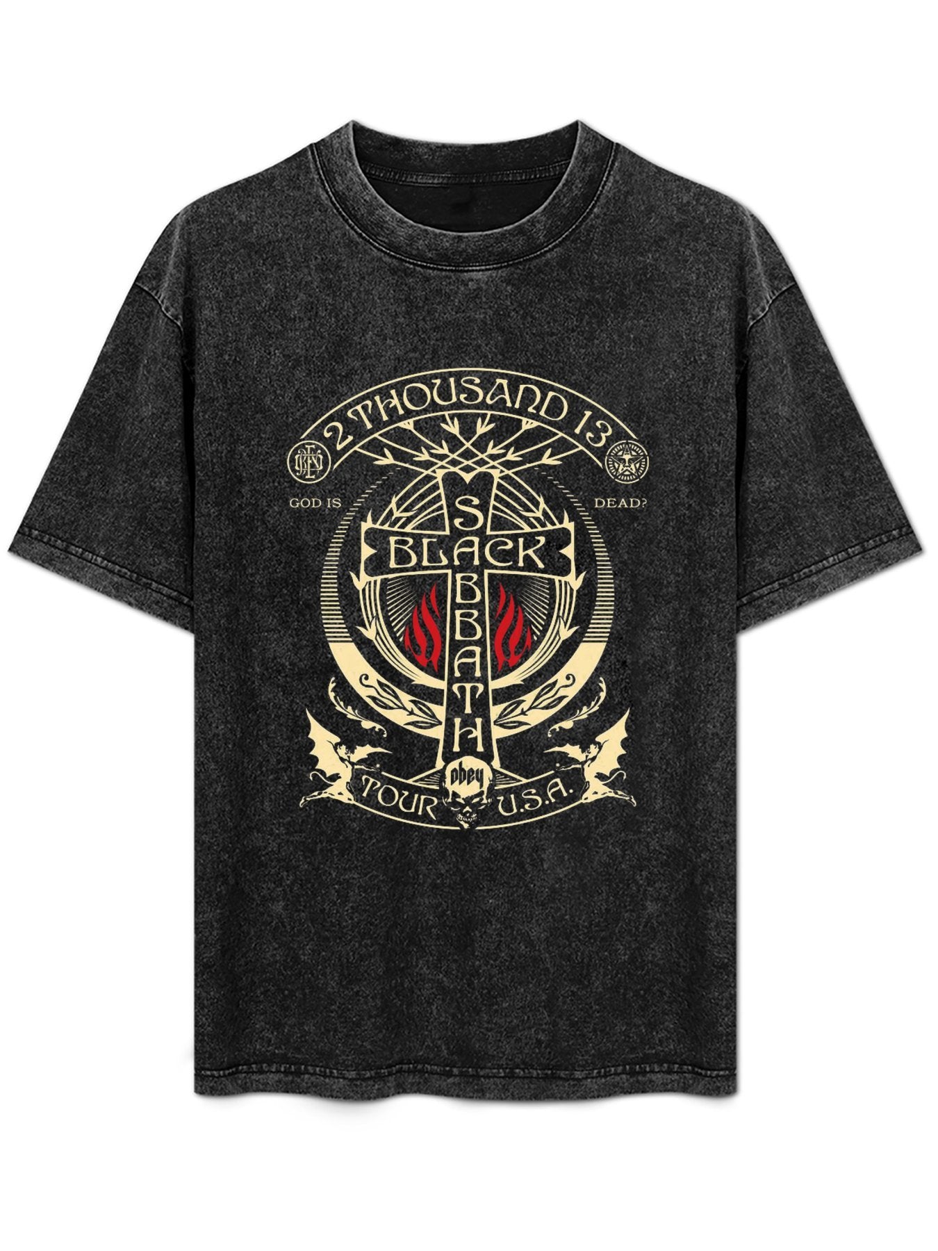 Vintage Washed Black Sabbath 2013 Tour Graphic T-Shirt