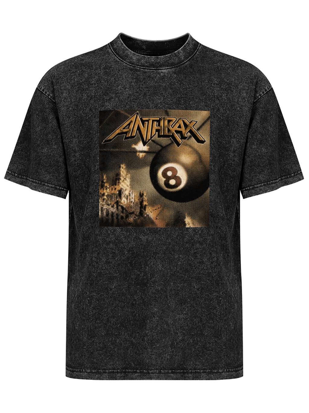 Vintage Washed Anthrax 8-Ball Graphic T-Shirt