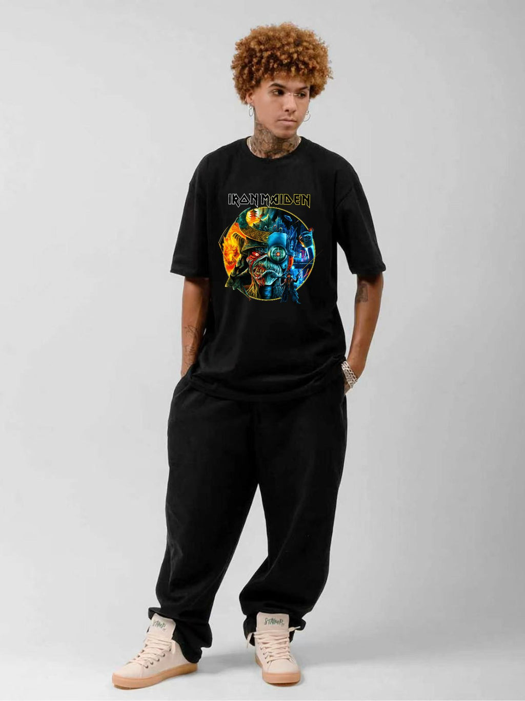 Iron Maiden Cyborg Samurai Eddie Graphic T-Shirt