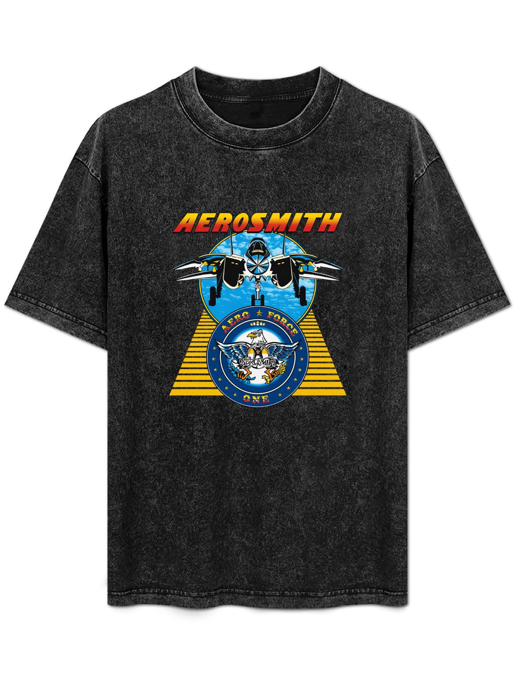 Aerosmith Aero Force One Jet Graphic T-Shirt