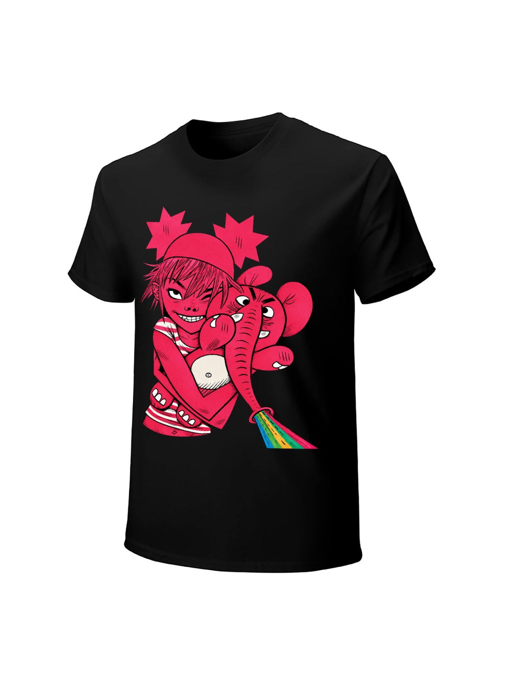 Gorillaz Pink Elephant Character Graphic T-Shirt