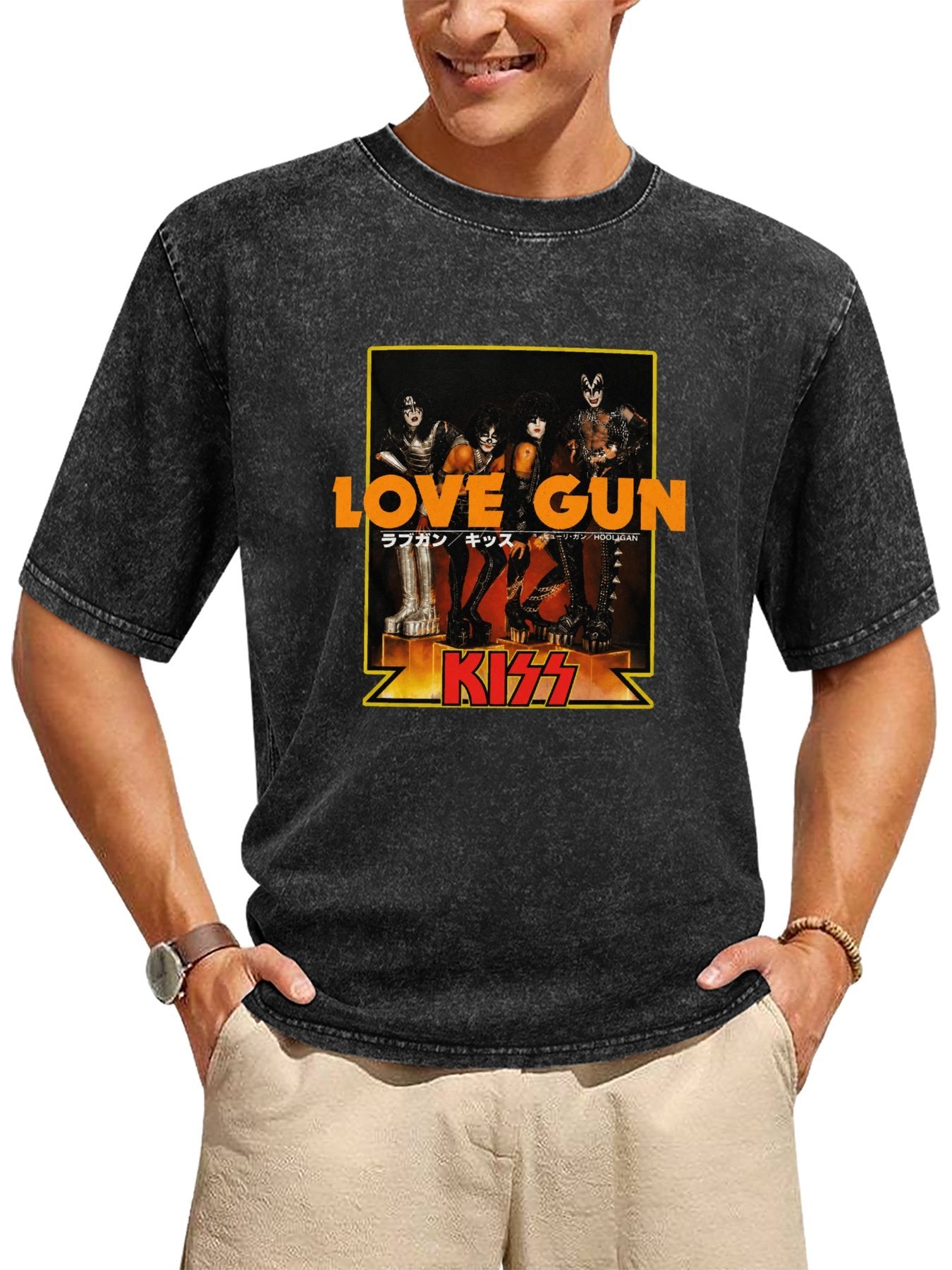 KISS Love Gun Japanese Poster Graphic T-Shirt
