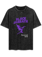 Vintage Washed Black Sabbath Paranoid 1970 Graphic T-Shirt