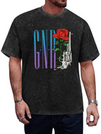 Guns N’ Roses GNR Rose and Revolver Graphic T-Shirt