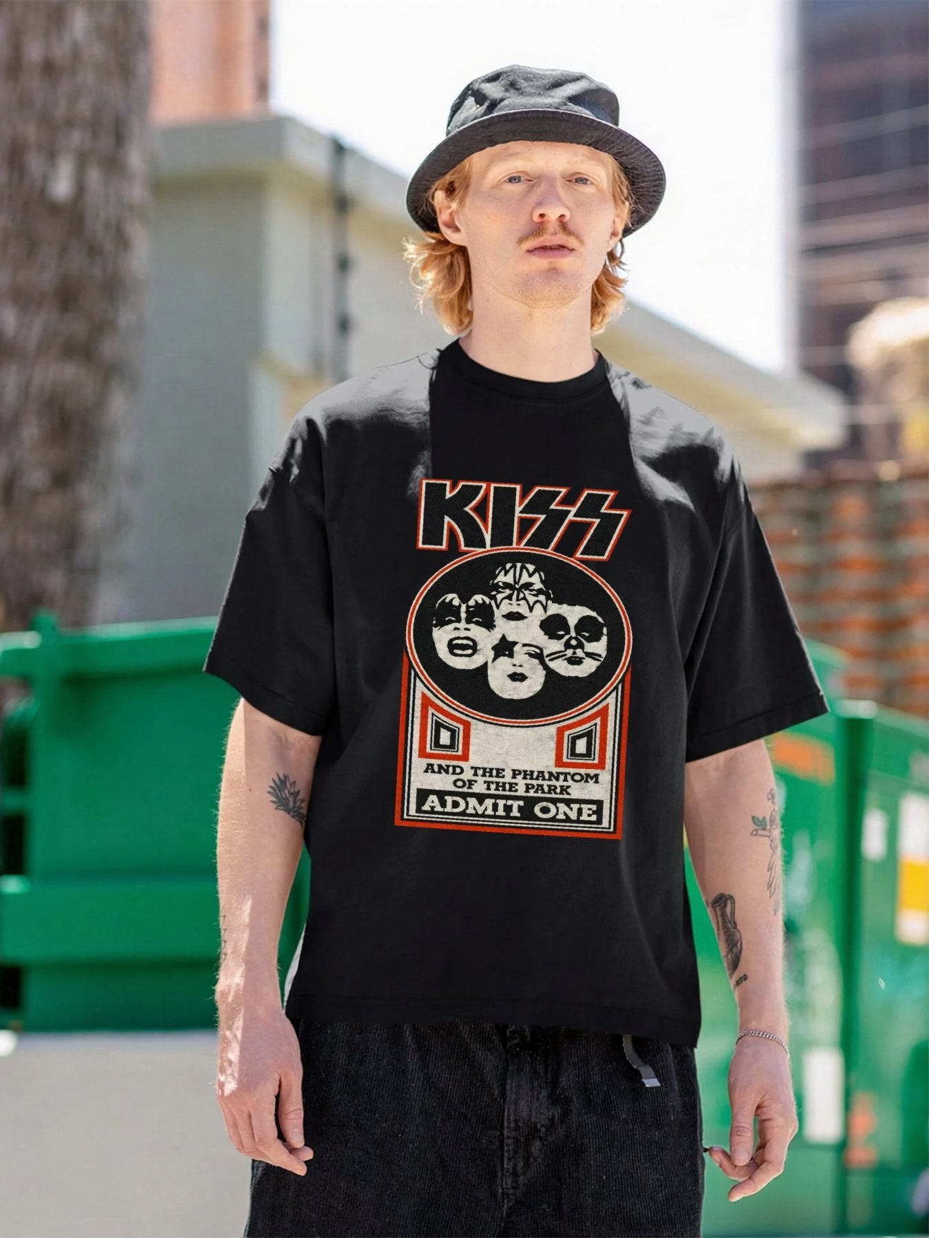 KISS Phantom of the Park Ticket Graphic T-Shirt