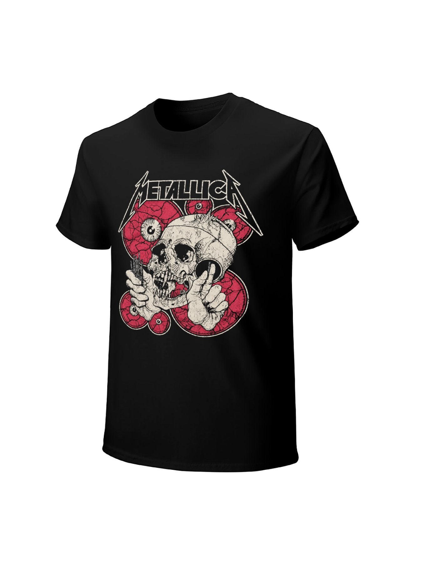 Metallica Skull Headphones Graphic T-Shirt