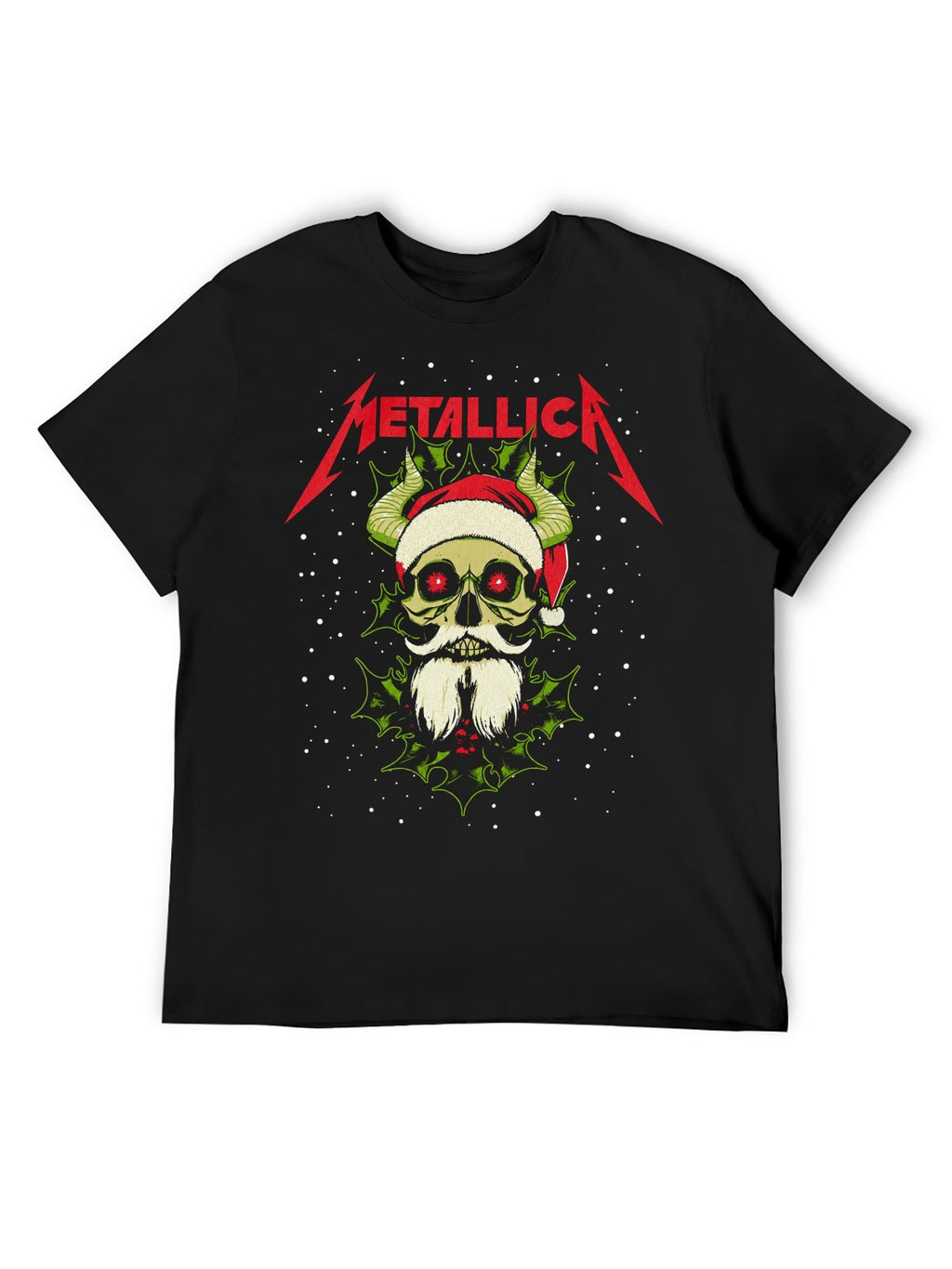 Metallica Santa Skull Holiday Graphic T-Shirt